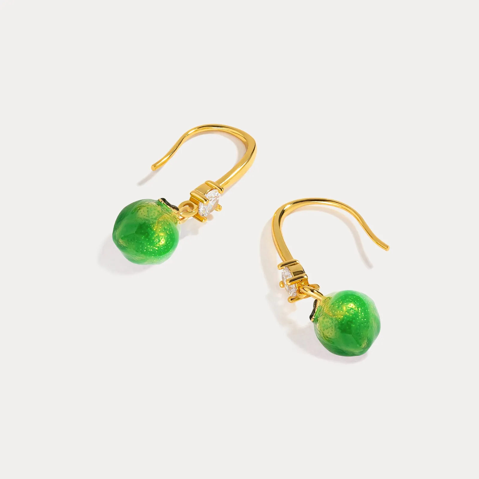 Green Lemon Earrings