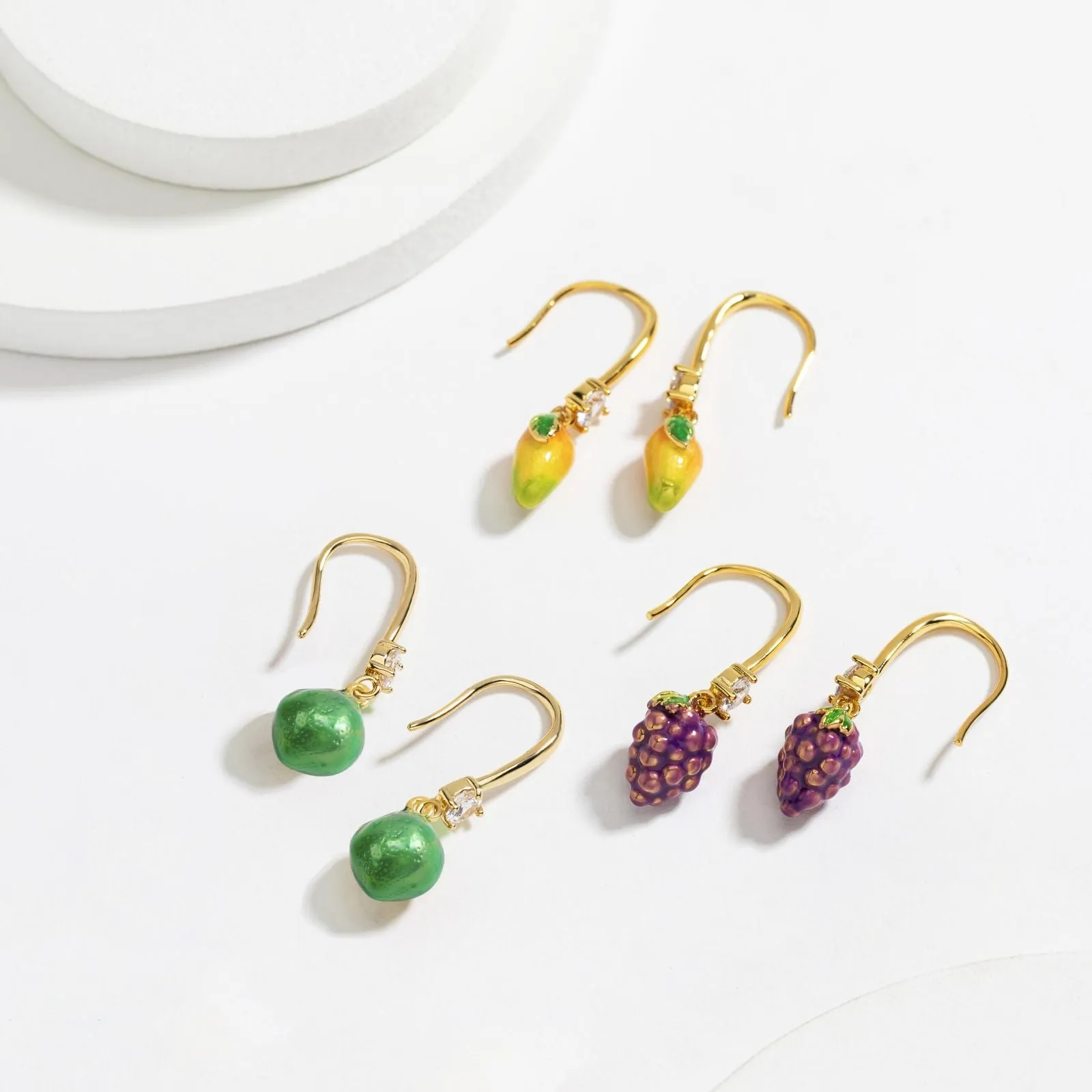 Green Lemon Earrings