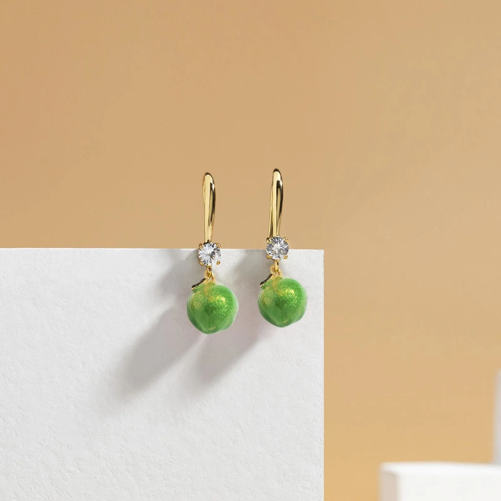 Green Lemon Earrings