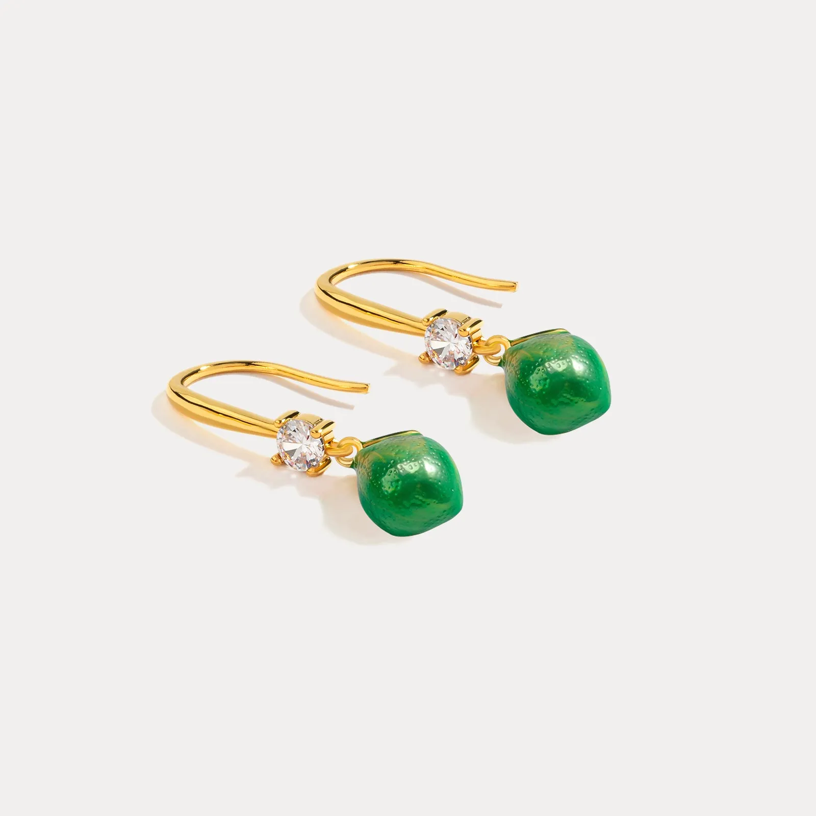 Green Lemon Earrings