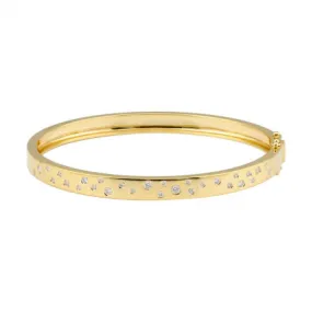 Inline Scattered Diamonds Bangle