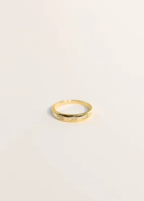 Inset Baguette Stacking Ring