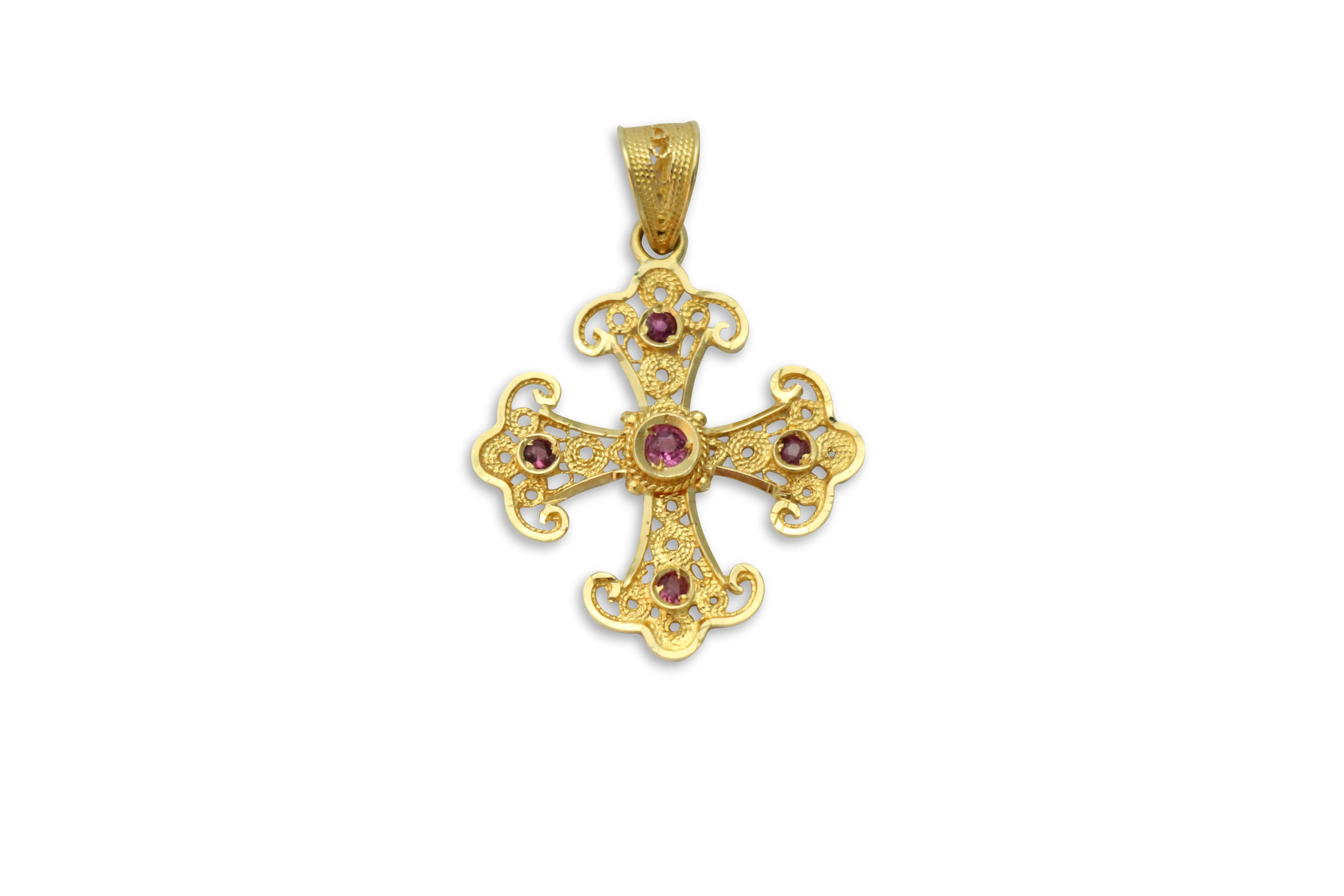 Kassianí Greek Orthodox Gold Cross