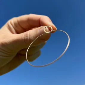 Large Single hoop earrings in 10k gold