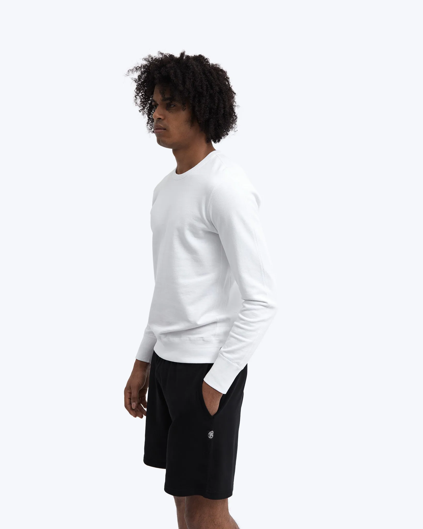 Lightweight Terry Slim Crewneck