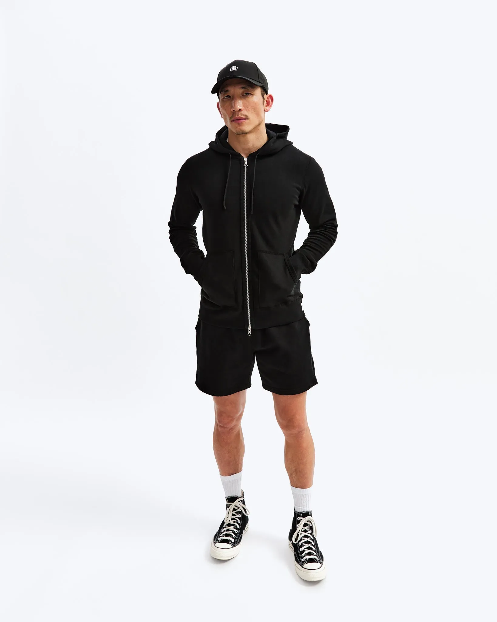 Lightweight Terry Slim Zip Hoodie