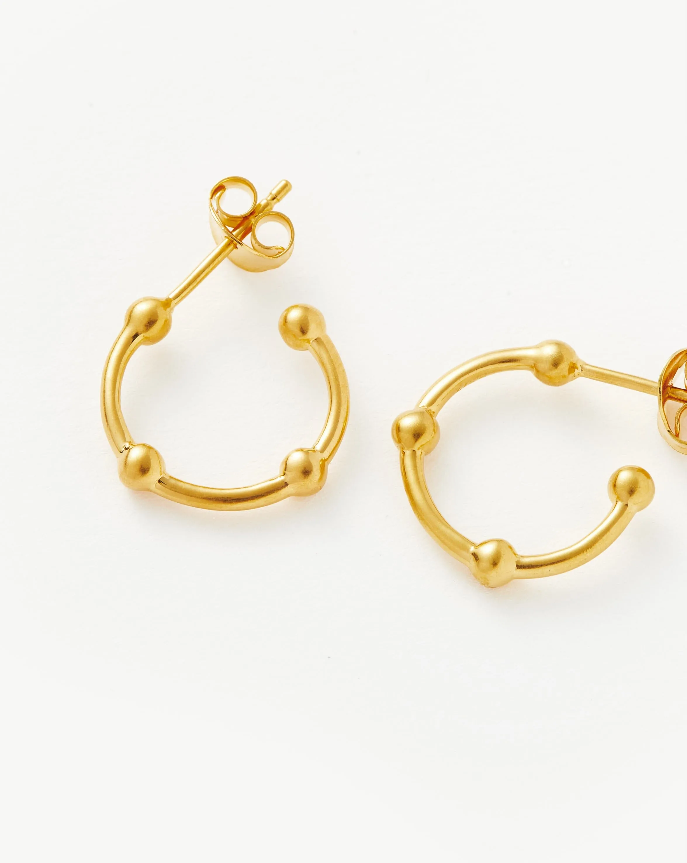 Lucy Williams Mini Orb Hoop Earrings