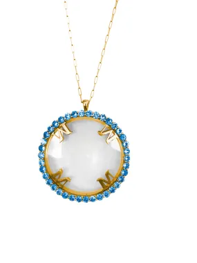 Magnifique Necklace Yellow Gold with Blue Sapphire