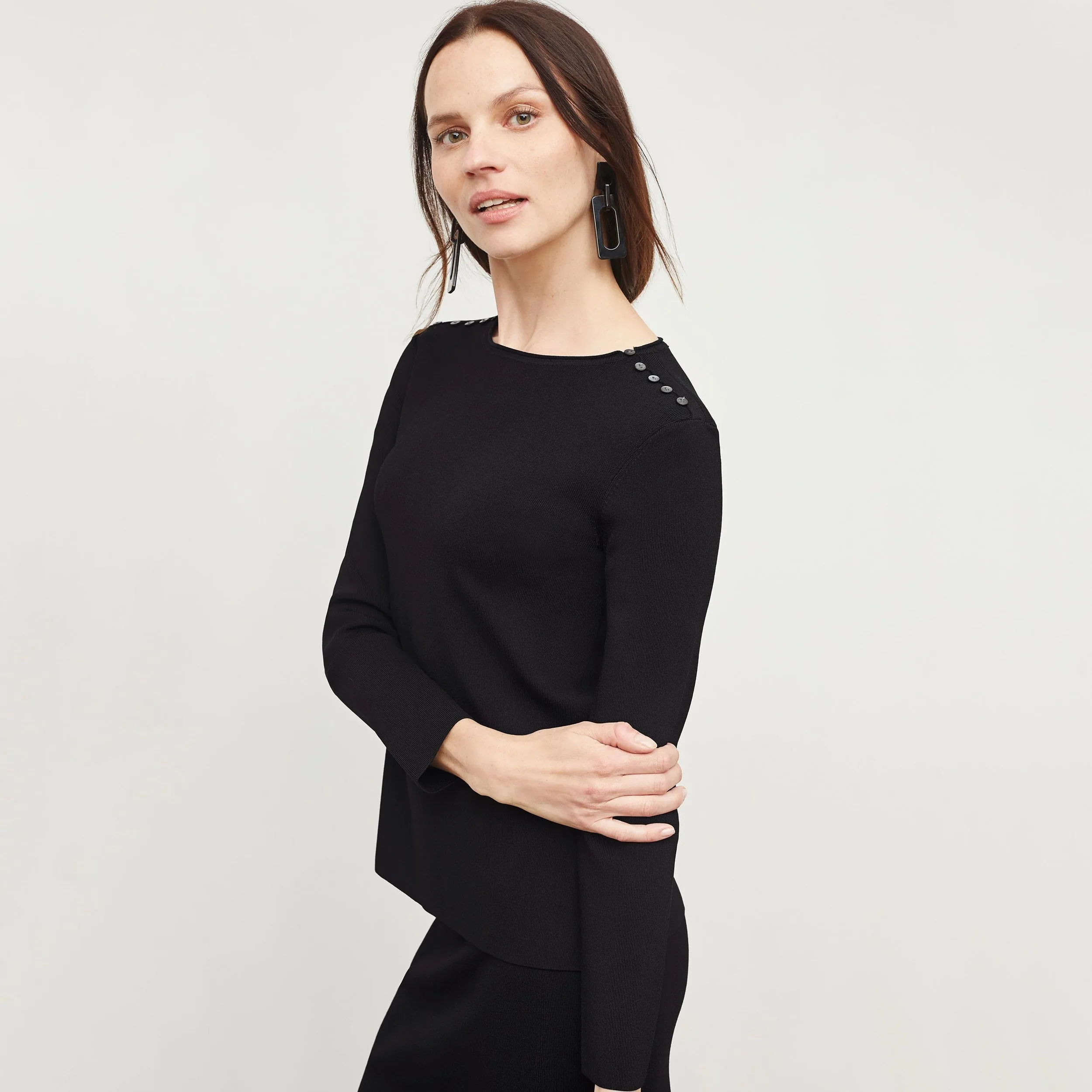 Malin Top - Jardigan Knit :: Black