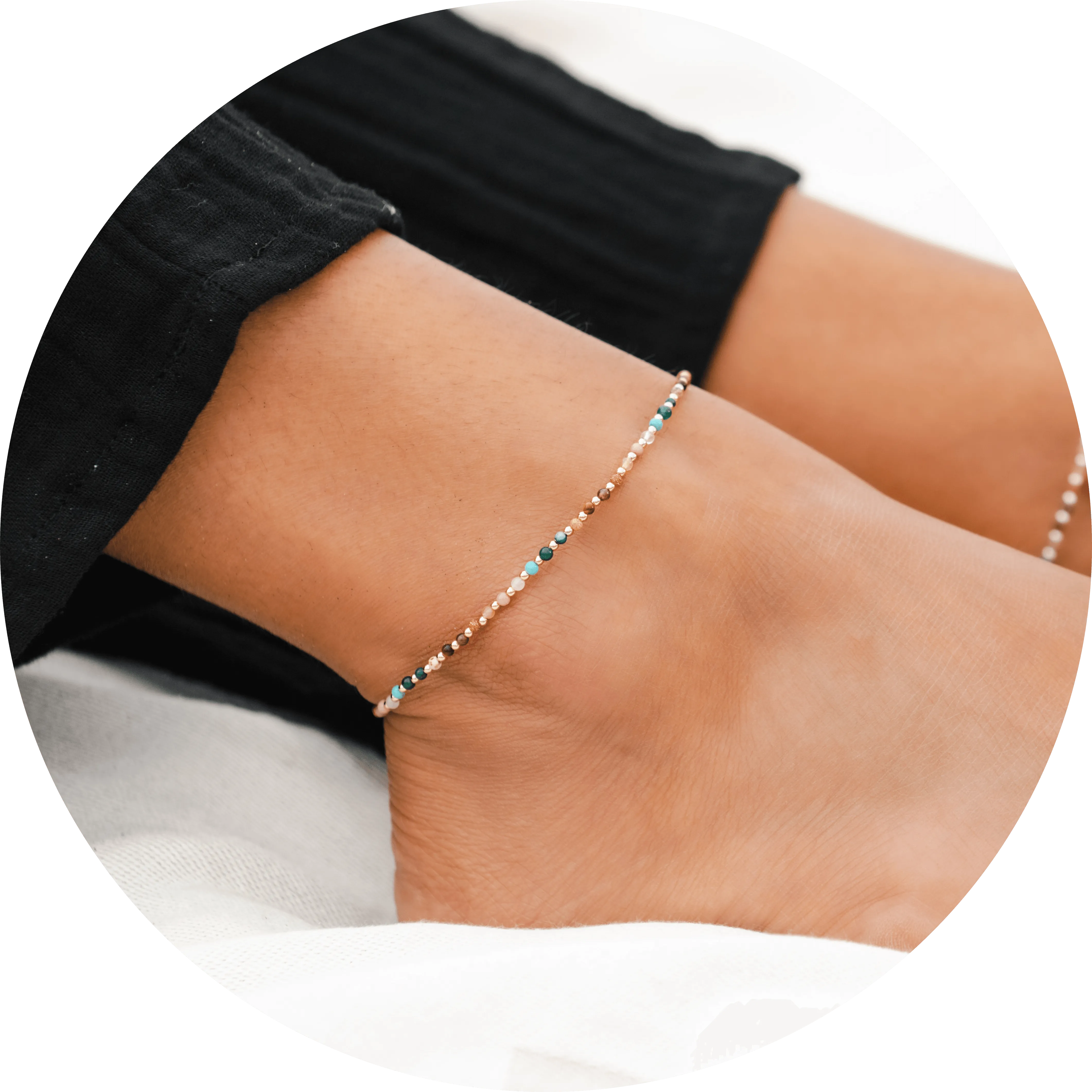 Master Healer 2mm Metal Accent Healing Anklet