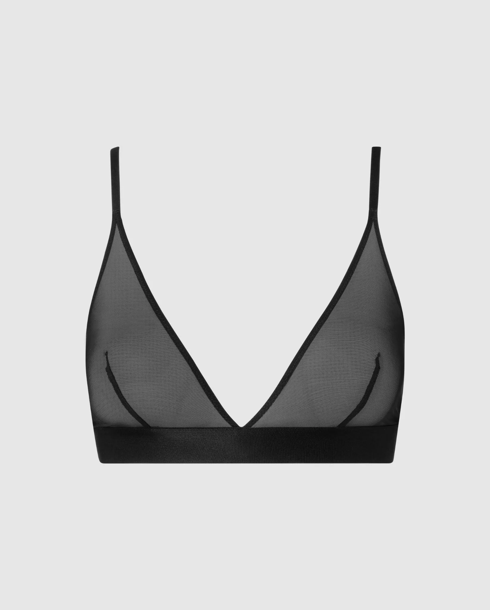 Mesh Triangle Bralette Black