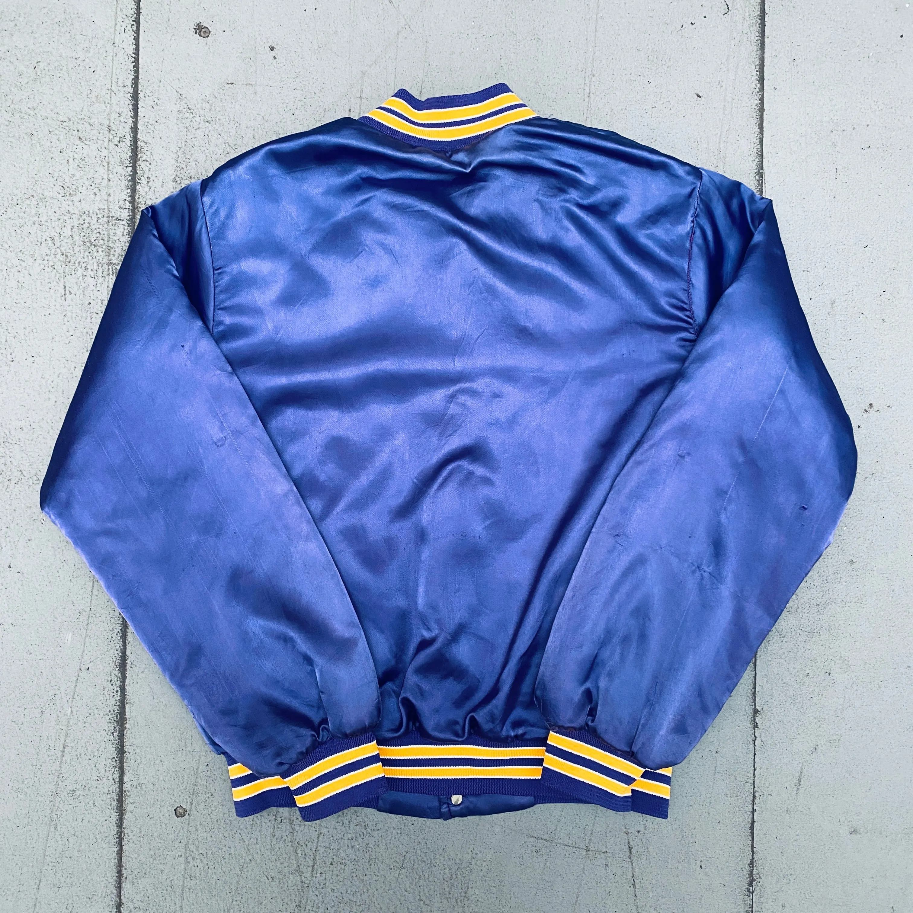 Minnesota Vikings: 1990's Satin Chalk Line Bomber Jacket (M)