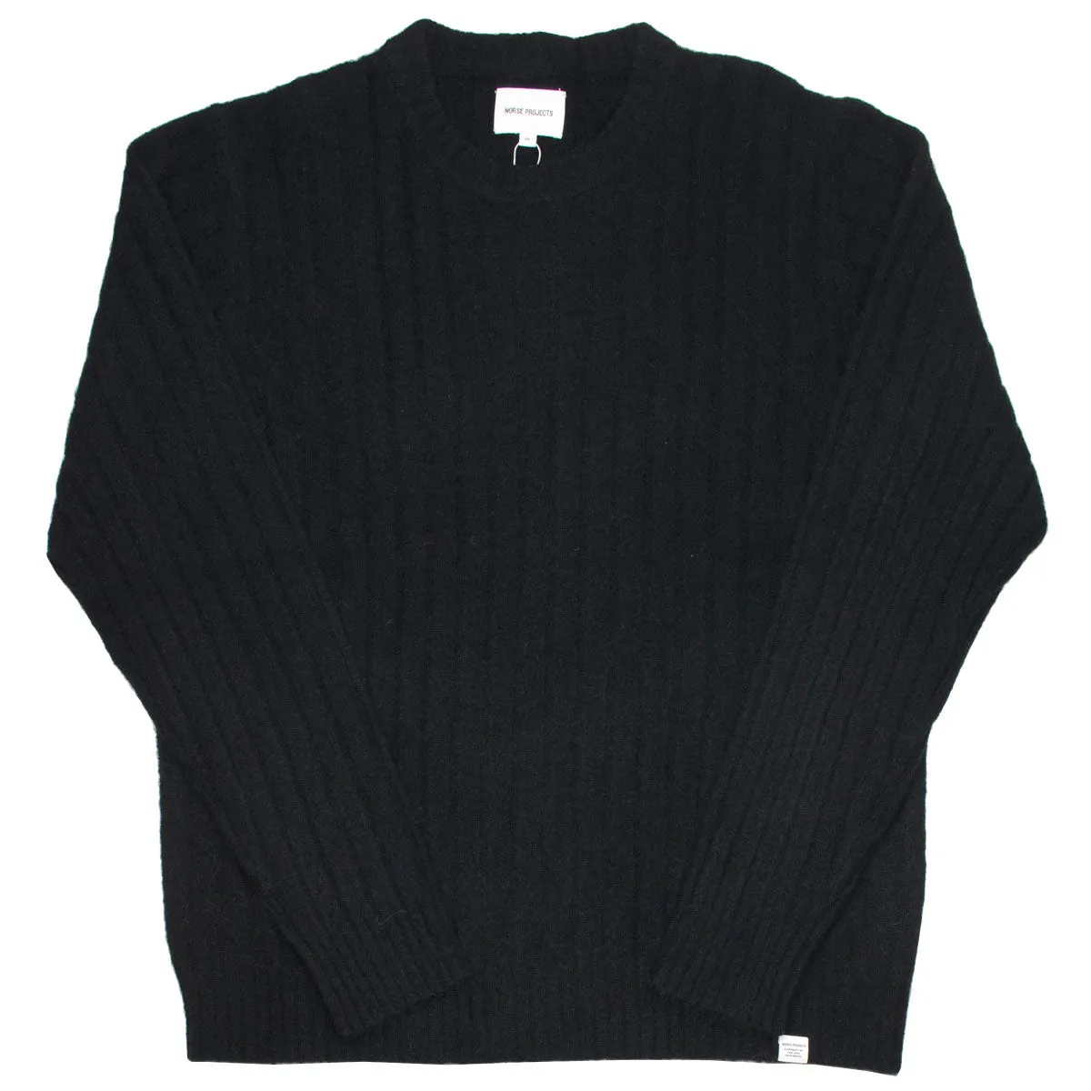 Norse Projects - Sigfred Rib Alpaca Merino Sweater - Black