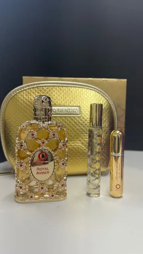 Orientica Royal Amber EDP 2.7 oz Unisex 4 pc. Gift Set by Orientica Luxury Collection