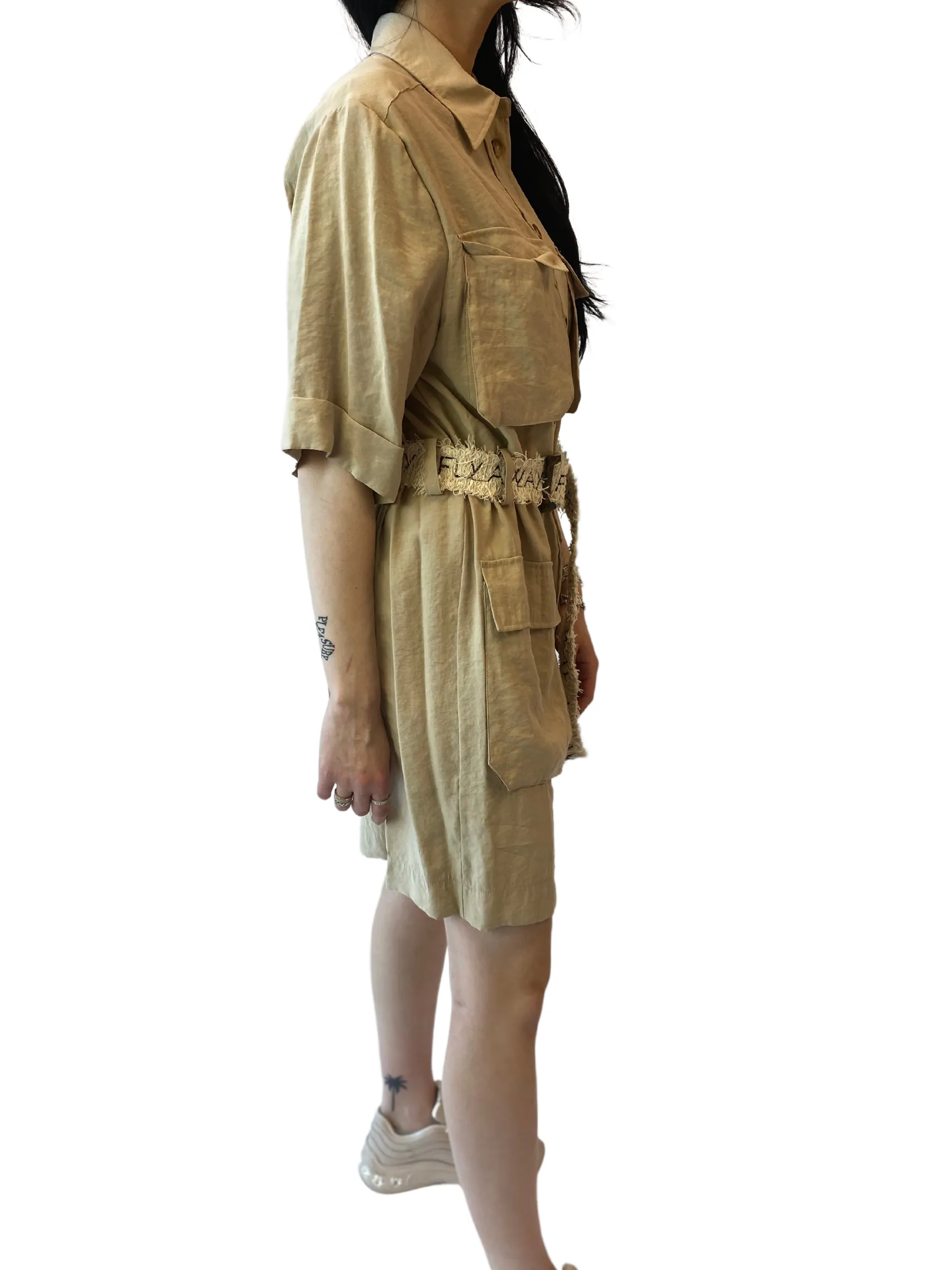 Ottod'Ame Button Up Shirt Dress - DUNA