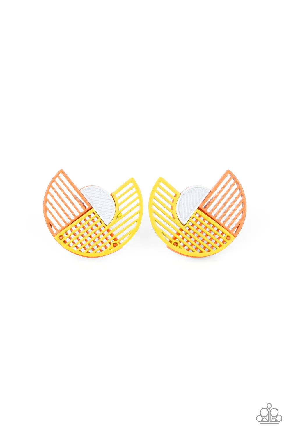 Paparazzi Accessories - It’s Just an Expression #E541 PegC10 - Yellow Earrings