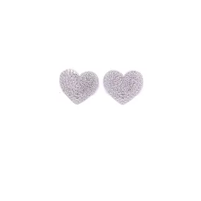 Pave Heart Earrings