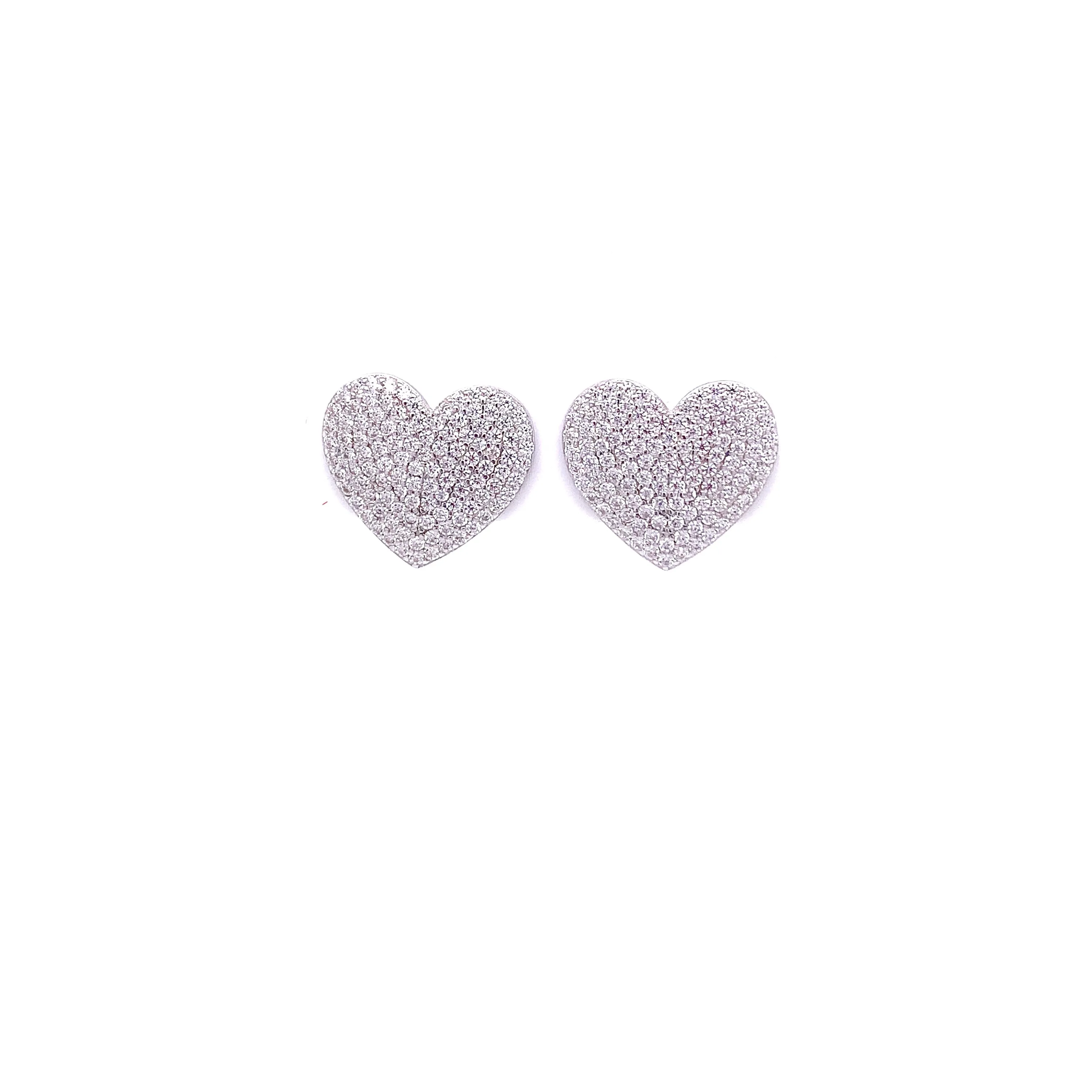 Pave Heart Earrings