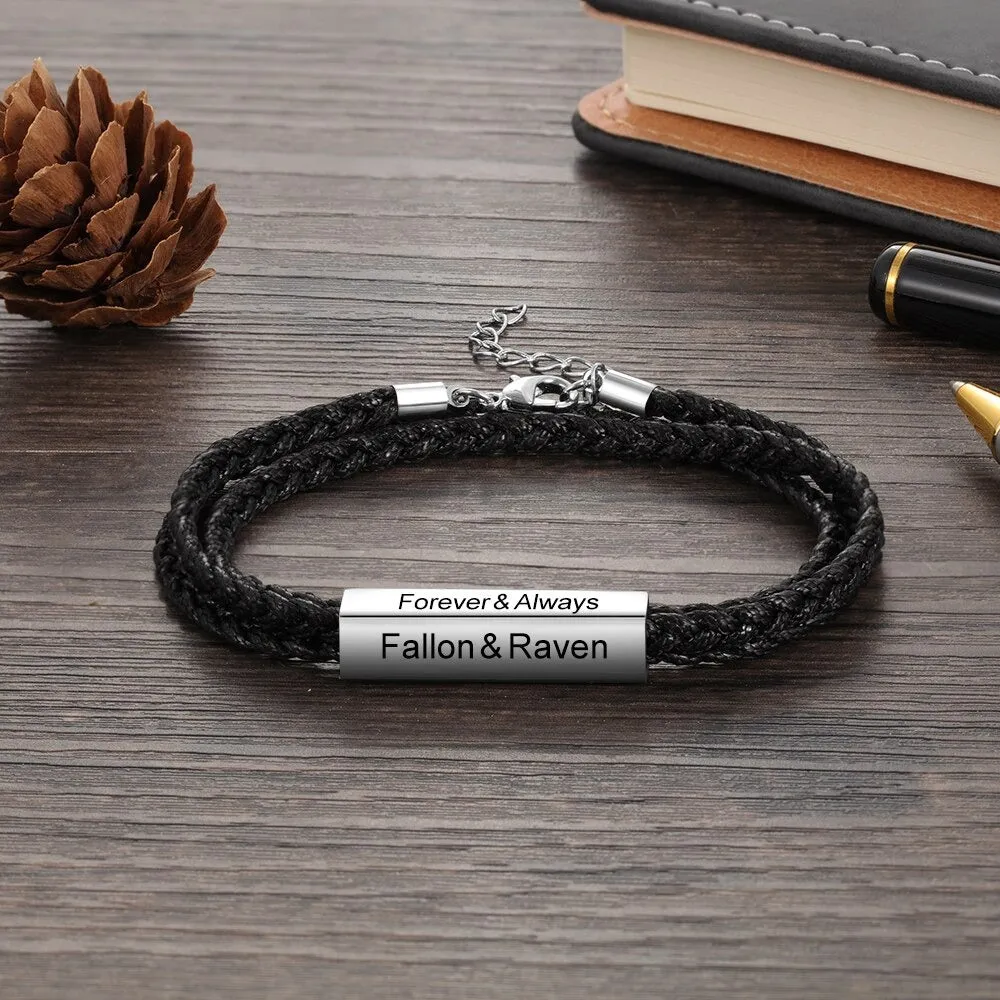 Personalized Stainless Steel Men Bracelet