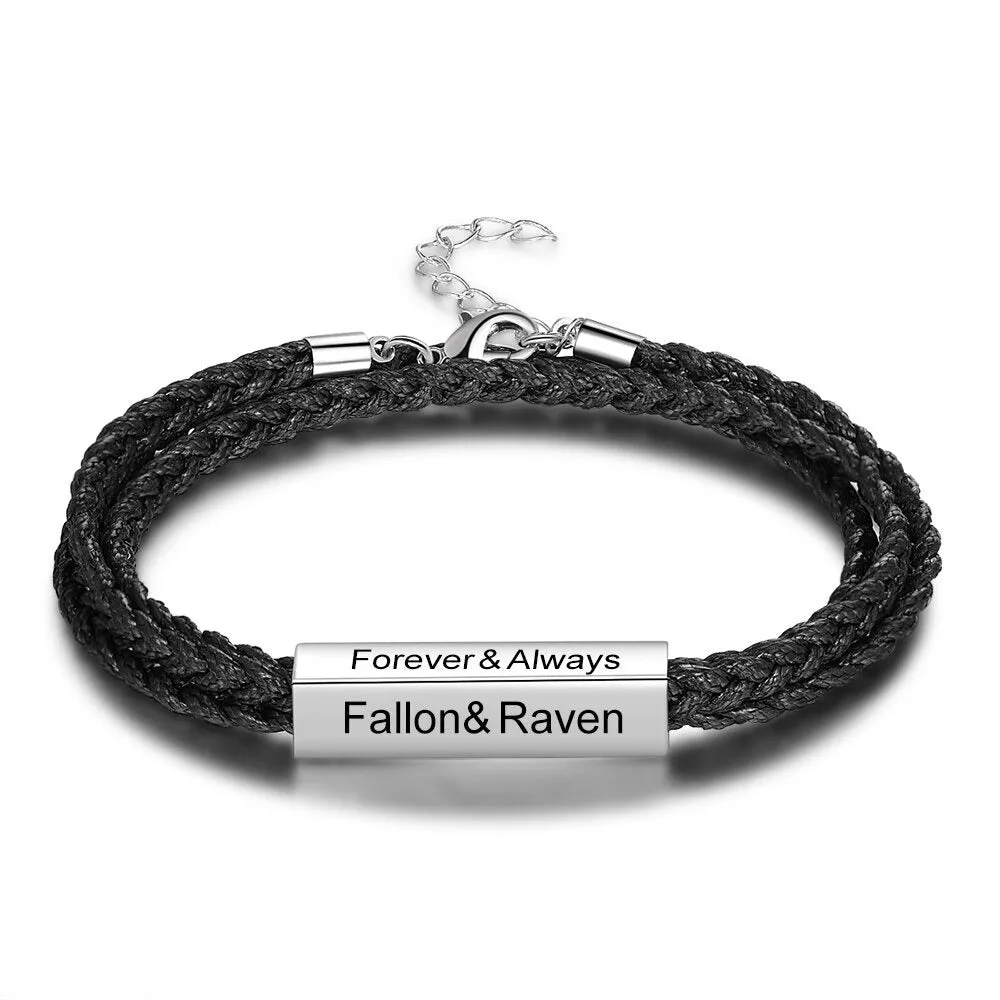 Personalized Stainless Steel Men Bracelet