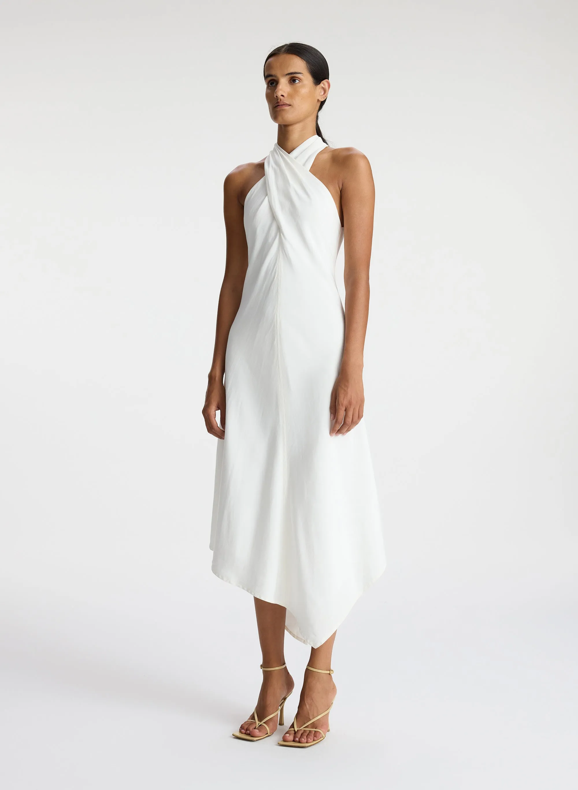 Quinn Linen Halter Dress