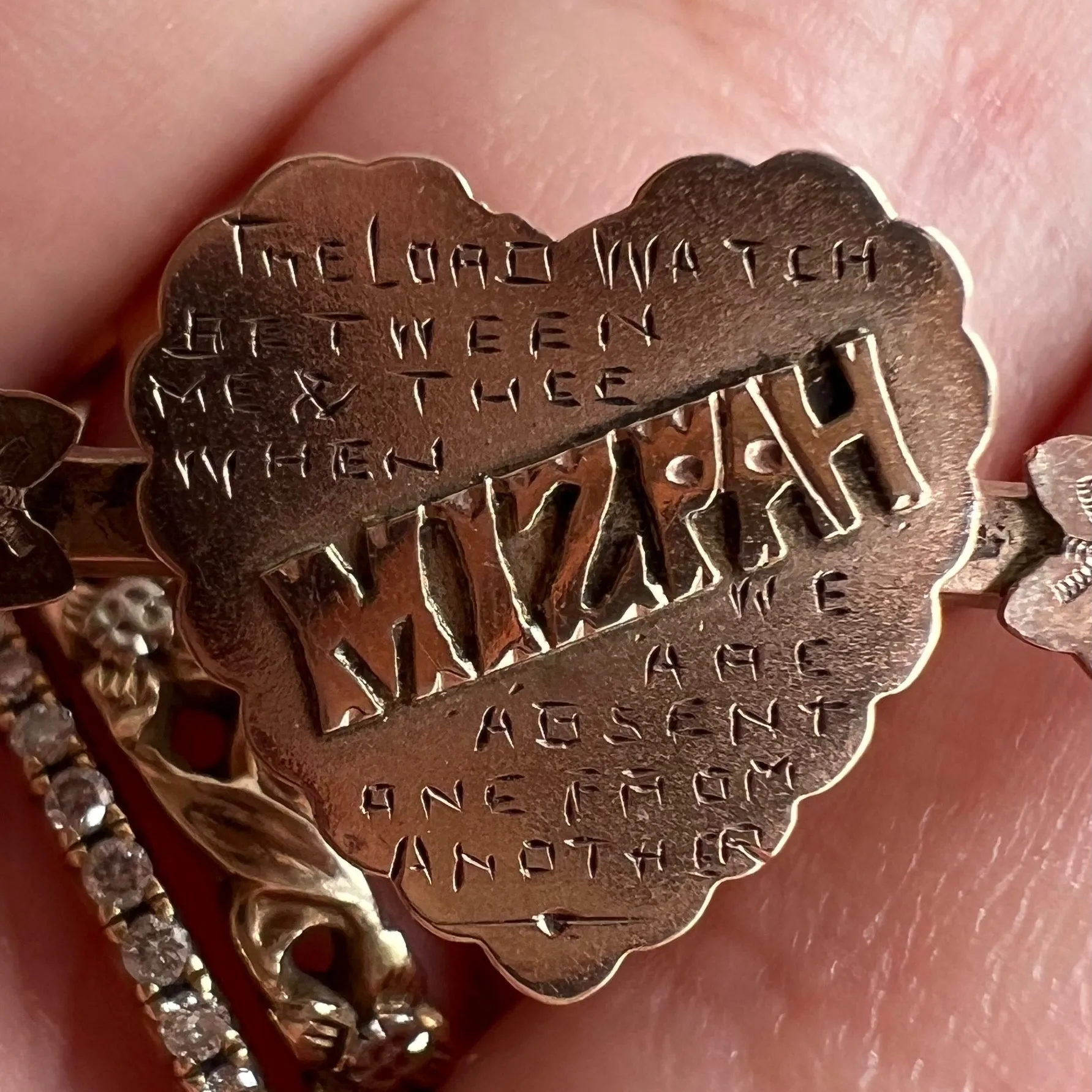 reimagined V I N T A G E // between me and thee / 9k Mizpah brooch conversion pendant