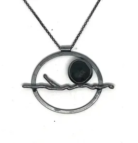 Rock Oval Stick Necklace