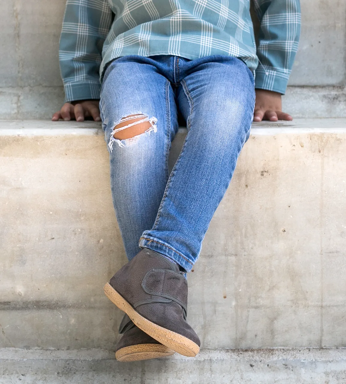 Suede McAlister Booties in Grey