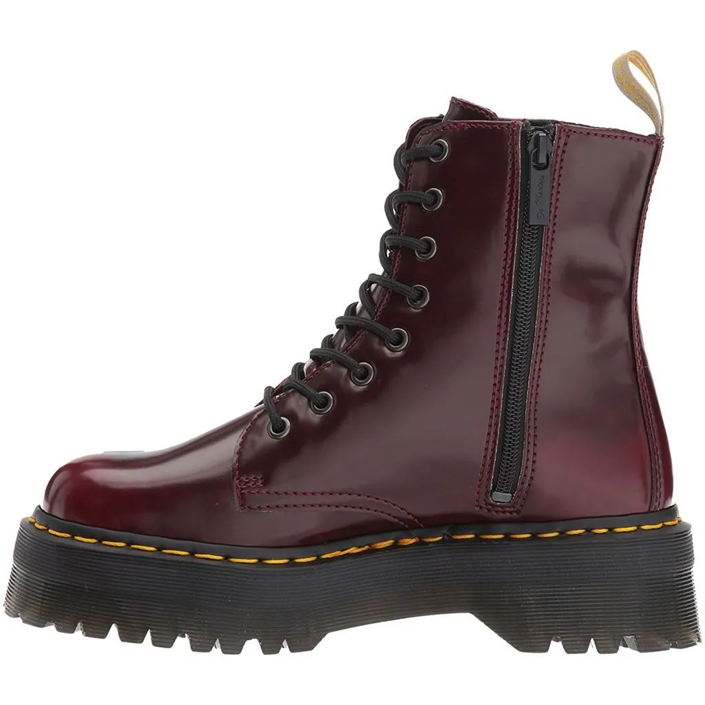 Vegan Jadon II 8 Eyelet Cherry Red Unisex Ankle Boots