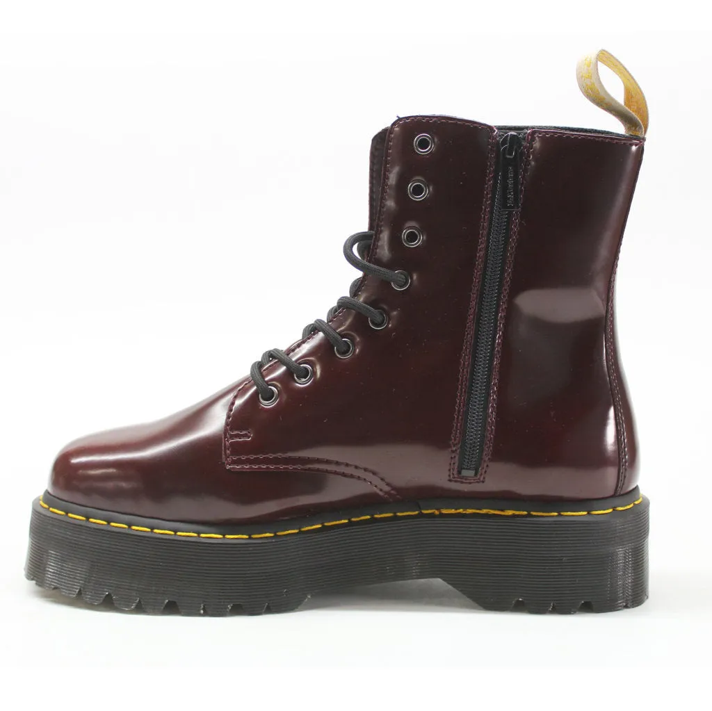 Vegan Jadon II 8 Eyelet Cherry Red Unisex Ankle Boots