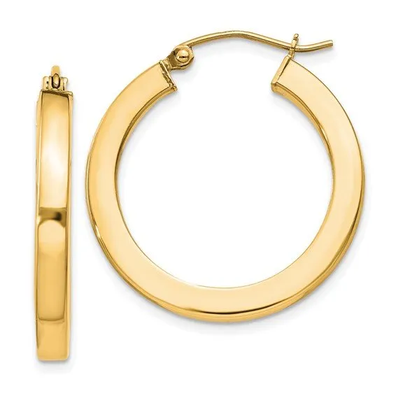 YGP Sterling 3x25mm Hoop Earrings